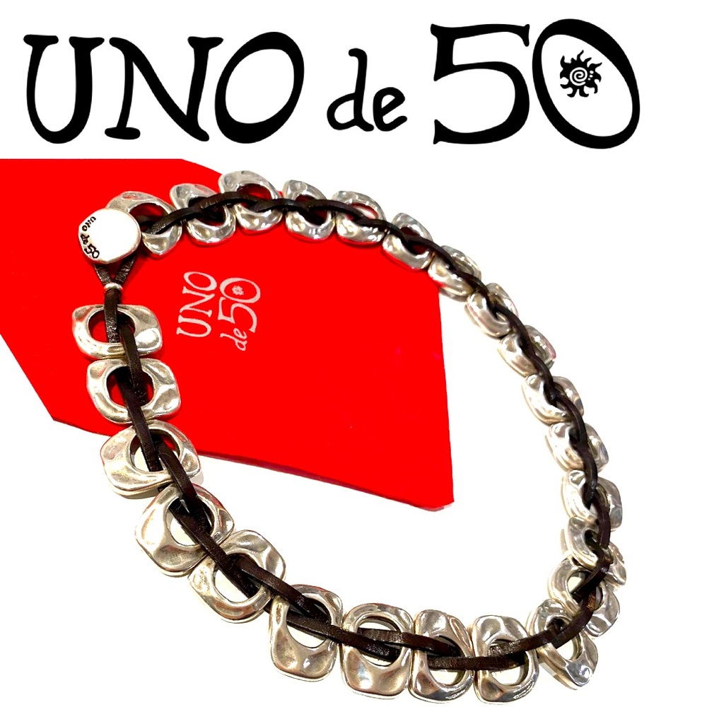 UNOde50 Eres Mia Silver Statement Necklace